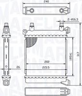 Magneti Marelli 350213214500 - Радиатор, охлаждение двигателя parts5.com