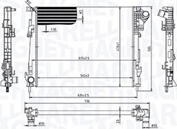 Magneti Marelli 350213213600 - Радиатор, охлаждение двигателя parts5.com