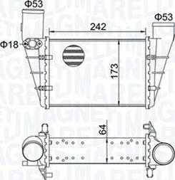 Magneti Marelli 351319204070 - Интеркулер, теплообменник турбины parts5.com