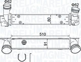 Magneti Marelli 351319204880 - Интеркулер, теплообменник турбины parts5.com