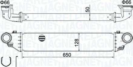 Magneti Marelli 351319204280 - Интеркулер, теплообменник турбины parts5.com