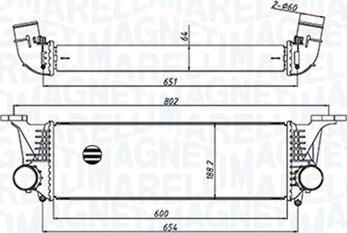 Magneti Marelli 351319205500 - Интеркулер, теплообменник турбины parts5.com