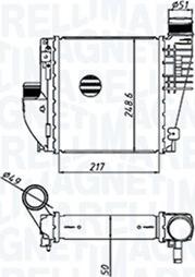 Magneti Marelli 351319205330 - Интеркулер, теплообменник турбины parts5.com