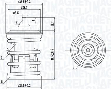 Magneti Marelli 352317005090 - Термостат, охлаждающая жидкость parts5.com