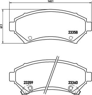 Holden 19 152 666 - Тормозные колодки, дисковые, комплект parts5.com