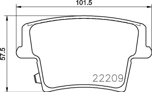 Dodge 68283309AA - Тормозные колодки, дисковые, комплект parts5.com