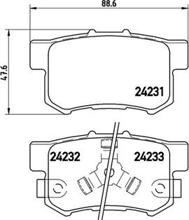 GMC 2423101 - Тормозные колодки, дисковые, комплект parts5.com