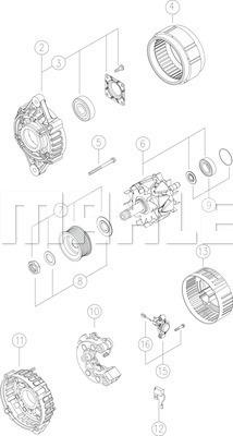 MAHLE MG 555 - Генератор parts5.com