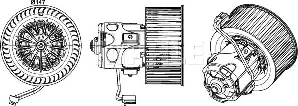 MAHLE AB 151 000P - Вентилятор салона parts5.com