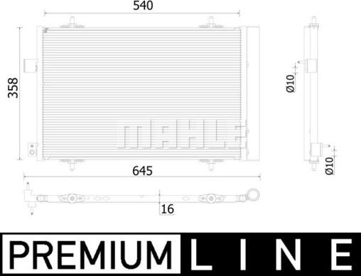 MAHLE AC 938 000P - Конденсатор кондиционера parts5.com