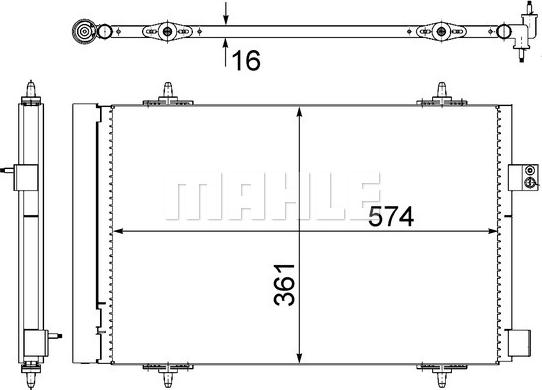 MAHLE AC 938 001S - Конденсатор кондиционера parts5.com