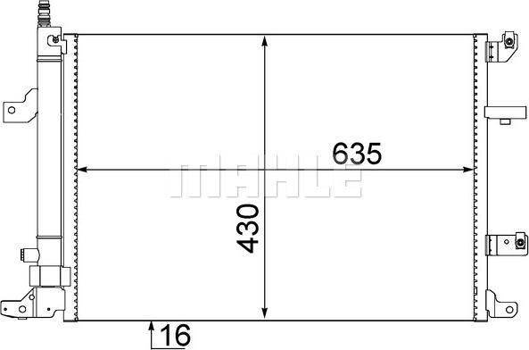 MAHLE AC 497 000S - Конденсатор кондиционера parts5.com