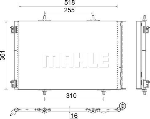 MAHLE AC 466 000S - Конденсатор кондиционера parts5.com