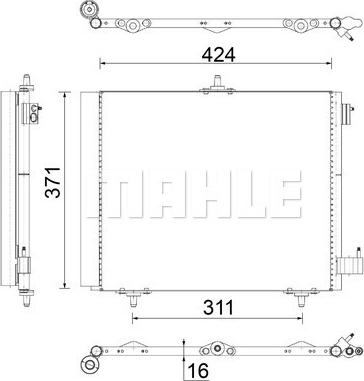 MAHLE AC 460 000S - Конденсатор кондиционера parts5.com