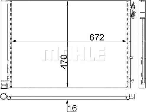 MAHLE AC 567 000S - Конденсатор кондиционера parts5.com