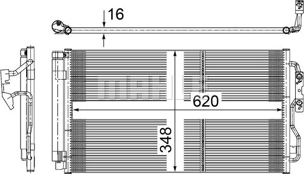 MAHLE AC 652 000S - Конденсатор кондиционера parts5.com