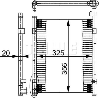 MAHLE AC 199 000S - Конденсатор кондиционера parts5.com