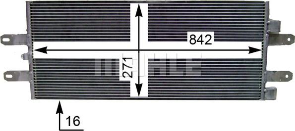 MAHLE AC 854 000S - Конденсатор кондиционера parts5.com