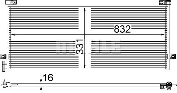 MAHLE AC 884 000P - Конденсатор кондиционера parts5.com