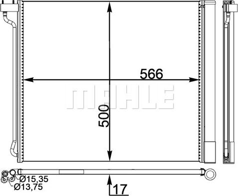 MAHLE AC 269 000P - Конденсатор кондиционера parts5.com