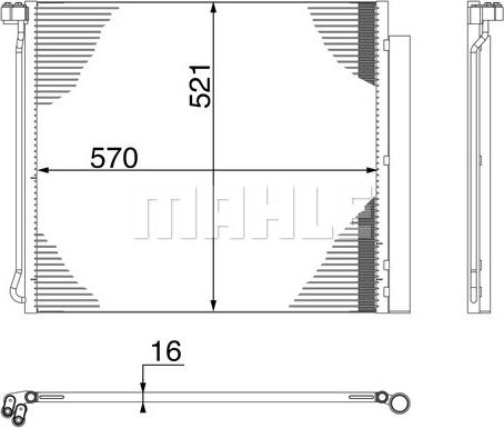 MAHLE AC 269 000S - Конденсатор кондиционера parts5.com