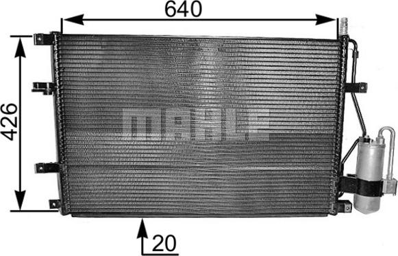 MAHLE AC 227 000S - Конденсатор кондиционера parts5.com