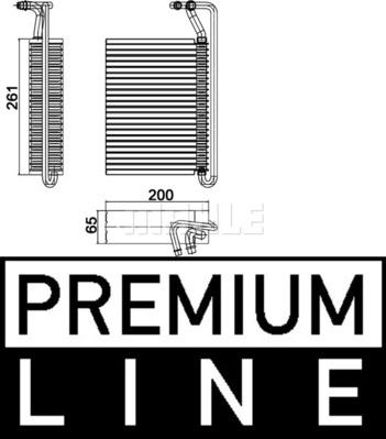 MAHLE AE 84 000P - Испаритель, кондиционер parts5.com