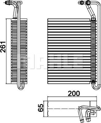 MAHLE AE 84 000P - Испаритель, кондиционер parts5.com