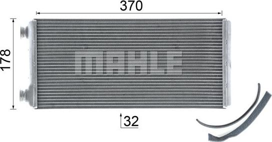 MAHLE AH 5 000P - Теплообменник, отопление салона parts5.com