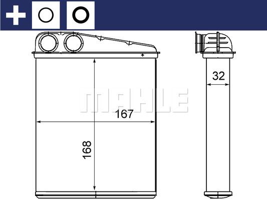 MAHLE AH 16 000S - Теплообменник, отопление салона parts5.com