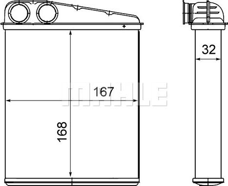 MAHLE AH 16 000S - Теплообменник, отопление салона parts5.com