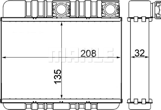 MAHLE AH 87 000S - Теплообменник, отопление салона parts5.com