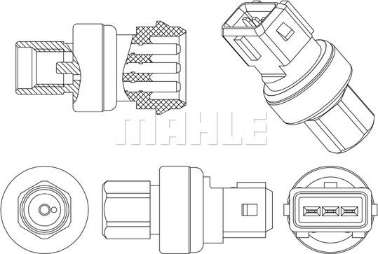 MAHLE ASE 14 000P - Пневматический выключатель, кондиционер parts5.com