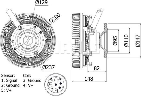 MAHLE CFC 19 000S - Сцепление, вентилятор радиатора parts5.com