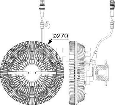 MAHLE CFC 104 000P - Сцепление, вентилятор радиатора parts5.com