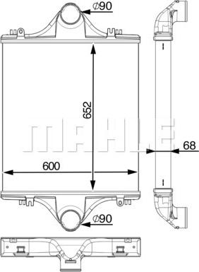 MAHLE CI 90 000P - Интеркулер, теплообменник турбины parts5.com