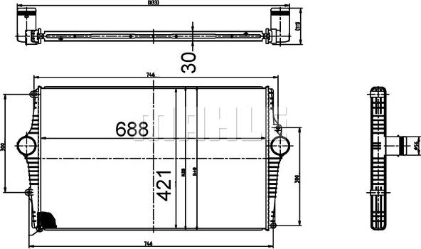 MAHLE CI 518 000S - Интеркулер, теплообменник турбины parts5.com