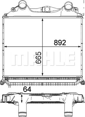 MAHLE CI 121 000P - Интеркулер, теплообменник турбины parts5.com