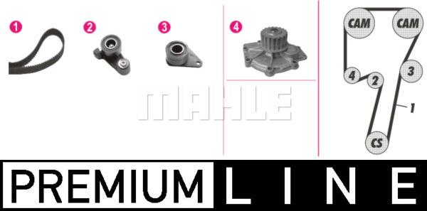 MAHLE CPK 59 000P - Водяной насос + комплект зубчатого ремня parts5.com