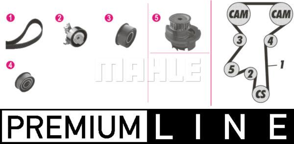 MAHLE CPK 54 000P - Водяной насос + комплект зубчатого ремня parts5.com