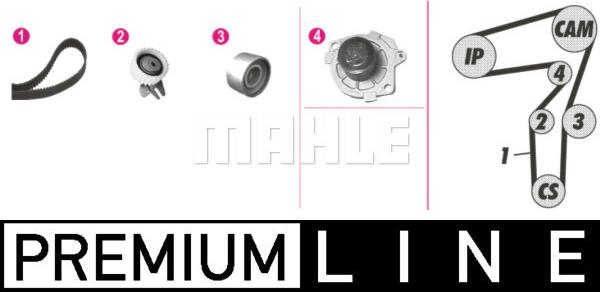 MAHLE CPK 57 000P - Водяной насос + комплект зубчатого ремня parts5.com