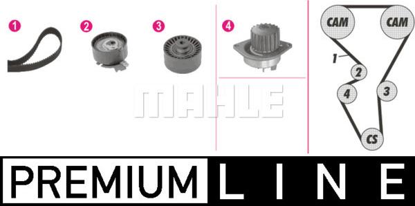 MAHLE CPK 104 000P - Водяной насос + комплект зубчатого ремня parts5.com