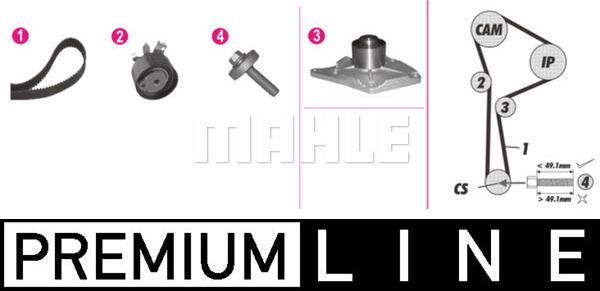 MAHLE CPK 118 000P - Водяной насос + комплект зубчатого ремня parts5.com