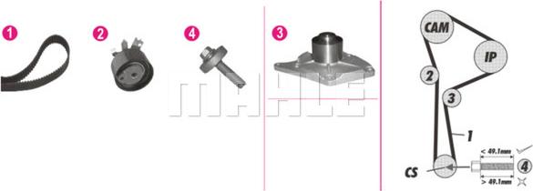 MAHLE CPK 118 000P - Водяной насос + комплект зубчатого ремня parts5.com