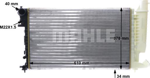 MAHLE CR 498 000S - Радиатор, охлаждение двигателя parts5.com