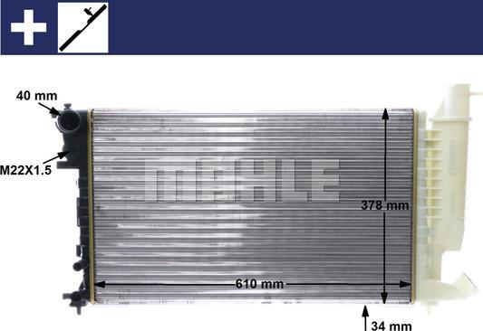 MAHLE CR 498 000S - Радиатор, охлаждение двигателя parts5.com