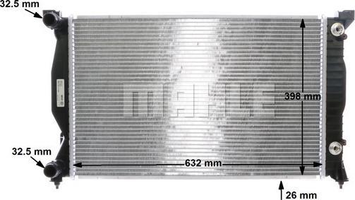 MAHLE CR 484 000S - Радиатор, охлаждение двигателя parts5.com