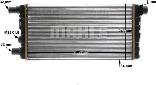 MAHLE CR 529 000S - Радиатор, охлаждение двигателя parts5.com