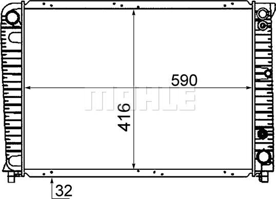 MAHLE CR 654 000S - Радиатор, охлаждение двигателя parts5.com