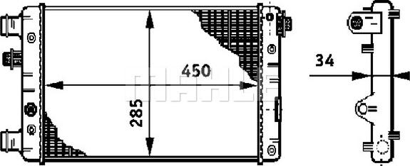 MAHLE CR 632 000S - Радиатор, охлаждение двигателя parts5.com